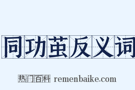 同功茧反义词是什么意思的图片